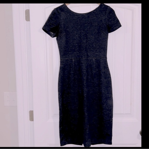 Boden Size 6 Navy Blue Rib Texture Stretch Sheath Dress Elsa - Picture 6 of 10